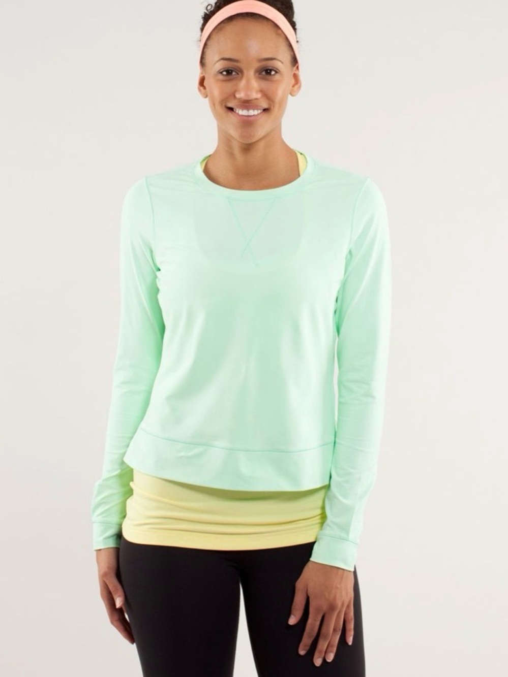 Lululemon Run: Warm Up Crew in Fresh Teal Size 4